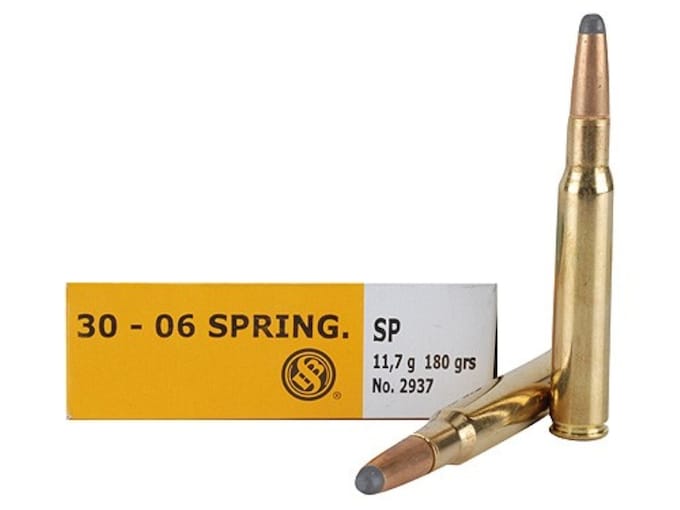 Sellier & Bellot Ammunition 30-06 Springfield 180 Grain Soft Point Box of 20