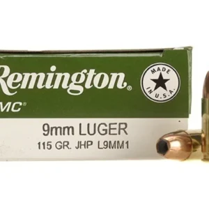 Remington UMC Ammunition 9mm Luger 115 Grain Jacketed Hollow Point