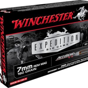 Winchester Expedition Big Game Ammunition 7mm Remington Magnum 160 Grain Nosler AccuBond Box of 20