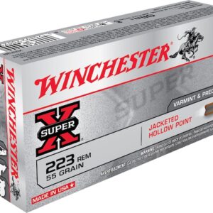 Winchester Super-X Ammunition 223 Remington 55 Grain Jacketed Hollow Point Boat Tail