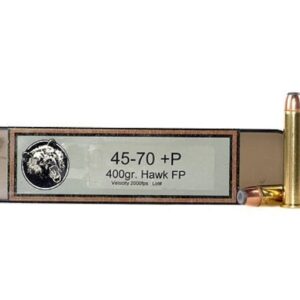 Grizzly Ammunition 45-70 Government +P 405 Grain Hawk Bonded Core Jacketed Flat Point Box of 20