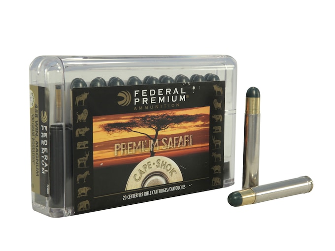Federal Premium Safari Ammunition 458 Winchester Magnum 500 Grain Woodleigh Hydrostatically Stabilized Solid Bullets