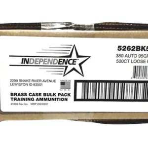 Independence Ammunition 380 ACP 95 Grain Full Metal Jacket Box of 500 (Bulk)