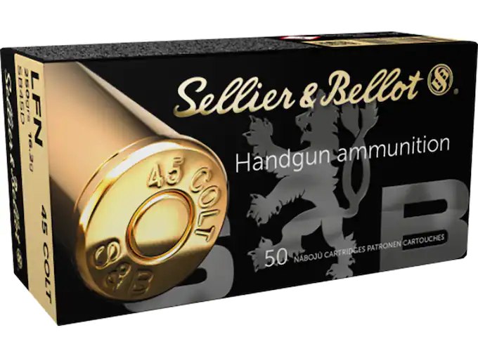 Sellier & Bellot Ammunition 45 Colt (Long Colt) 250 Grain Flat Nose Box of 50