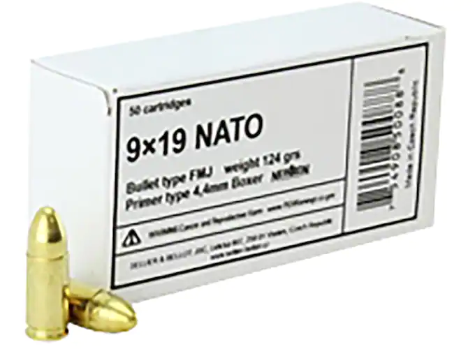Sellier & Bellot Ammunition 9mm Luger 124 Grain Full Metal Jacket