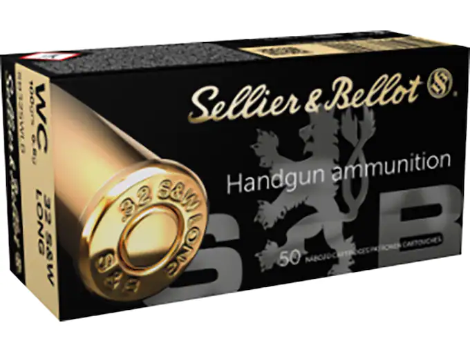 Sellier & Bellot Ammunition 32 S&W Long 100 Grain Wadcutter