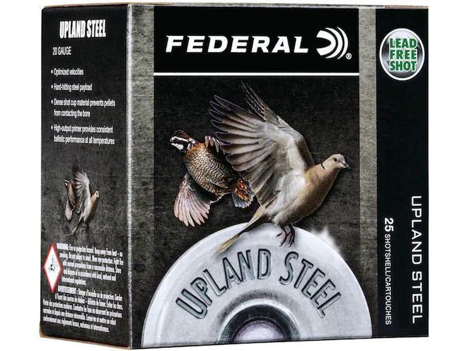 Federal Upland Steel Ammunition 20 Gauge 2-3/4" 3/4 oz Non-Toxic Steel Shot