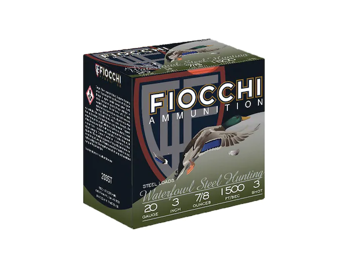 Fiocchi High Speed Steel Ammunition 20 Gauge 3" 7/8 oz #3 Non-Toxic Steel Shot