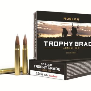Nosler Trophy Grade Ammunition 9.3x62mm Mauser 250 Grain AccuBond Box of 20