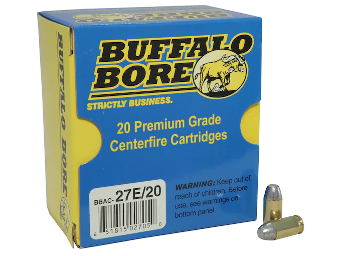 Buffalo Bore Ammunition 380 ACP 100 Grain Hard Cast Lead Flat Nose Box of 20