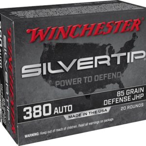 Winchester Silvertip Defense Ammunition 380 ACP 85 Grain Jacketed Hollow Point Box of 20
