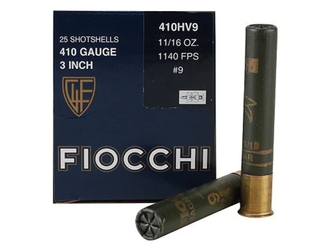 Fiocchi High Velocity Ammunition 410 Bore 3" 11/16 oz #9 Shot Box of 25
