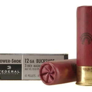 Federal Power-Shok Ammunition 12 Gauge 3" Buffered #4 Buckshot 41 Pellets Box of 5