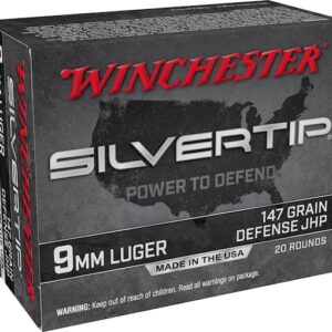 Winchester Silvertip Defense Ammunition 9mm Luger 147 Grain Jacketed Hollow Point Box of 20