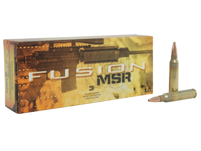 Federal Fusion MSR Ammunition 223 Remington 62 Grain Bonded Spitzer Boat Tail