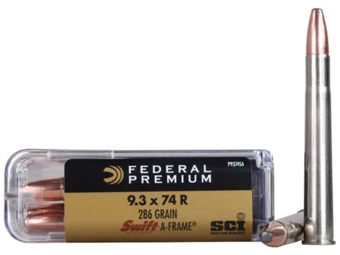 Federal Premium Safari Ammunition 9.3x74mm Rimmed 286 Grain Swift A-Frame Box of 20