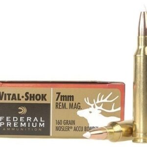 Federal Premium Ammunition 7mm Remington Magnum 160 Grain Nosler AccuBond Box of 20