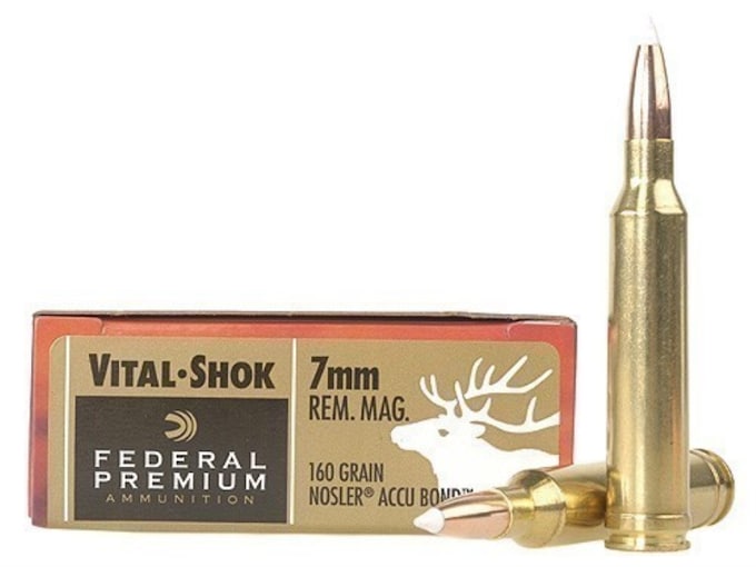 Federal Premium Ammunition 7mm Remington Magnum 160 Grain Nosler AccuBond Box of 20