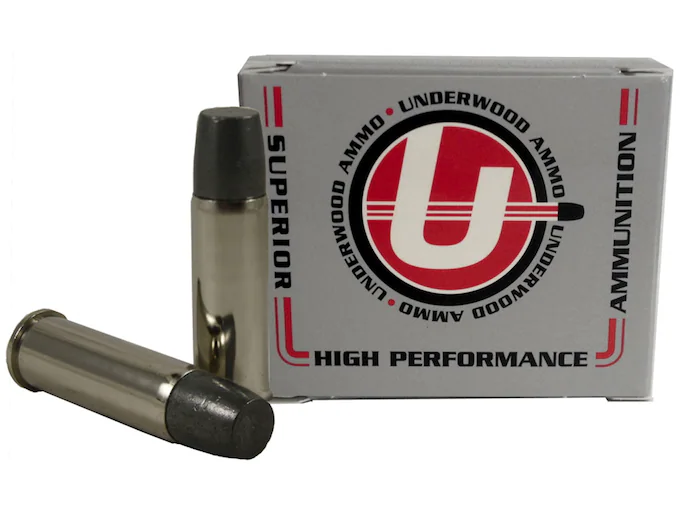 Underwood Ammunition 44 Remington Magnum +P+ 340 Grain Lead Flat Nose Gas Check Box of 20