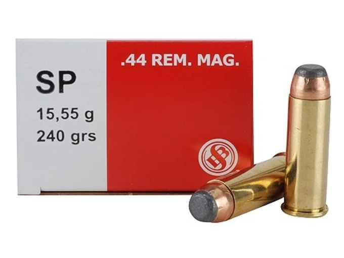 Sellier & Bellot Ammunition 44 Remington Magnum 240 Grain Soft Point Box of 50