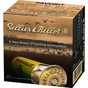 Sellier & Bellot Ammunition 20 Gauge 2-3/4" #2 Buckshot 12 Pellets Box of 25