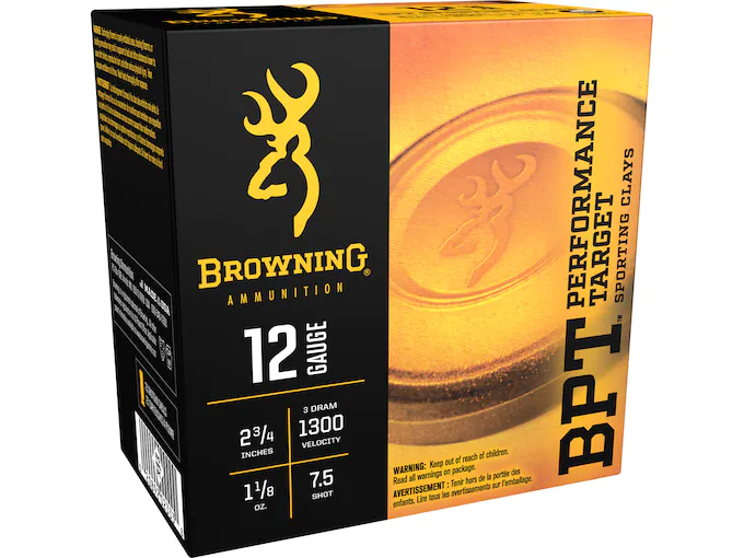 Browning BPT Target Ammunition 12 Gauge 2-3/4" 1-1/8 oz #7-1/2 Shot