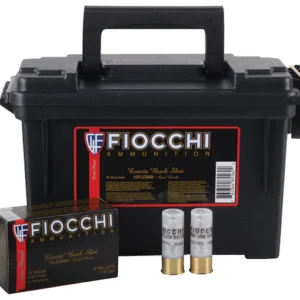 Fiocchi Low Recoil Ammunition 12 Gauge 2-3/4" 00 Buckshot 9 Nickel Plated Pellets Ammo Can of 80 (8 Boxes of 10)