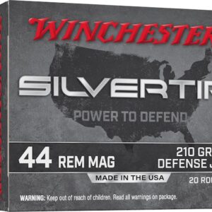 Winchester Silvertip Ammunition 44 Remington Magnum 210 Grain Jacketed Hollow Point Box of 20