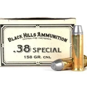 Black Hills Cowboy Action Ammunition 38 Special 158 Grain Lead Conical Nose Box of 50