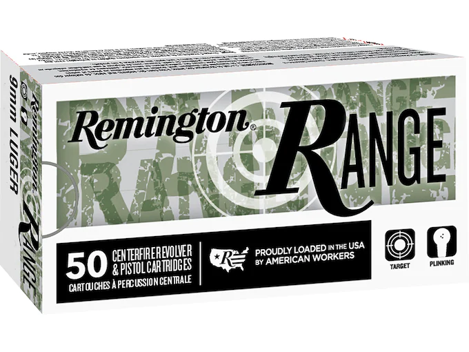 Remington Range Ammunition 9mm Luger 124 Grain Full Metal Jacket