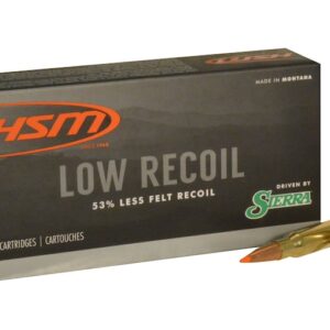HSM Low Recoil Ammunition 308 Winchester 150 Grain Sierra Tipped Spitzer Boat Tail Box of 20