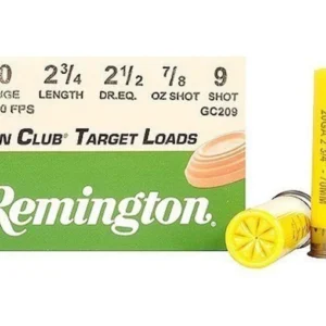 Remington Gun Club Target Ammunition 20 Gauge 2-3/4" 7/8 oz #9 Shot
