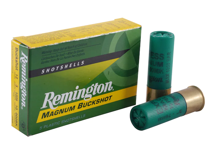 Remington Express Magnum Ammunition 12 Gauge 3" 000 Buckshot 10 Pellets Box of 5