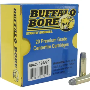 Buffalo Bore Ammunition Outdoorsman 357 Magnum 180 Grain Lead Flat Nose Gas Check Box of 20