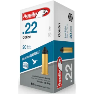 Aguila Colibri Ammunition 22 Long Rifle 20 Grain Solid Point
