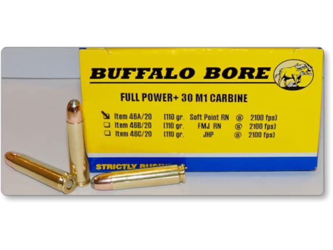 Buffalo Bore Ammunition 30 Carbine 110 Grain Soft Point Box of 20
