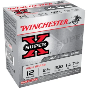 Winchester Super-X High Brass Ammunition 12 Gauge 2-3/4" 1-1/4 oz #7-1/2 Shot Box of 25