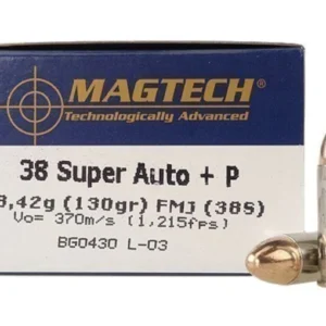 Magtech Ammunition 38 Super +P 130 Grain Full Metal Jacket