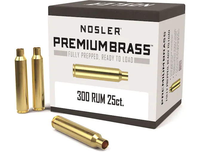Nosler Custom Brass 300 Remington Ultra Magnum Box of 25