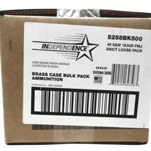 Independence Ammunition 40 S&W 180 Grain Full Metal Jacket Box of 500 (Bulk)