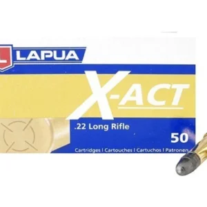 Lapua X-Act Ammunition 22 Long Rifle 40 Grain Lead Round Nose Box of 50
