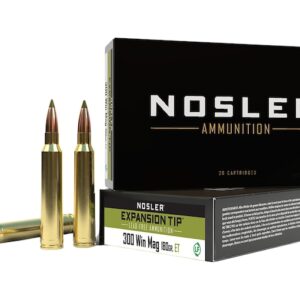 Nosler E-Tip Ammunition 300 Winchester Magnum 180 Grain E-Tip Lead-Free Box of 20