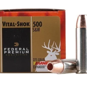 Federal Premium Vital-Shok Ammunition 500 S&W Magnum 275 Grain Barnes XPB Hollow Point Lead-Free Box of 20