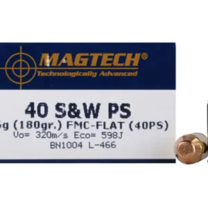 Magtech Ammunition 40 S&W 180 Grain Full Metal Jacket High Velocity