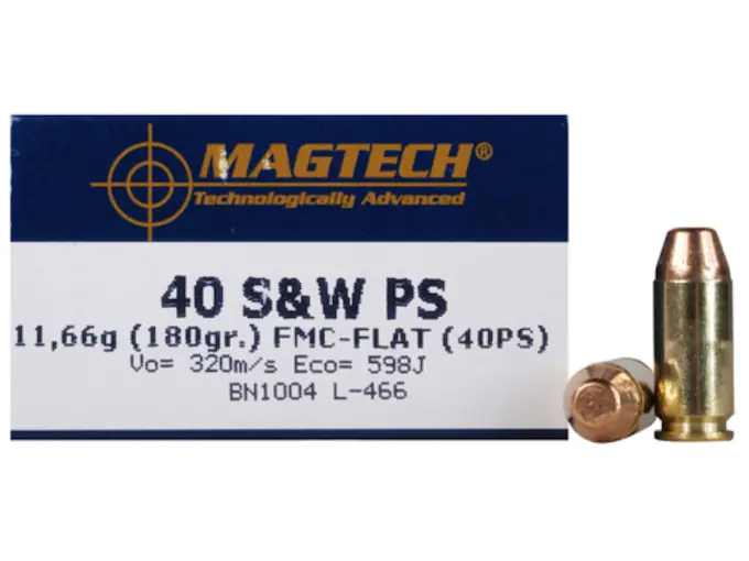 Magtech Ammunition 40 S&W 180 Grain Full Metal Jacket High Velocity