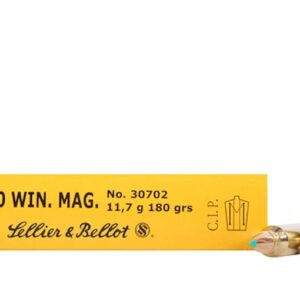 Sellier & Bellot Ammunition 300 Winchester Magnum 180 Grain Polymer Tip Box of 20