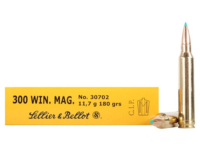 Sellier & Bellot Ammunition 300 Winchester Magnum 180 Grain Polymer Tip Box of 20