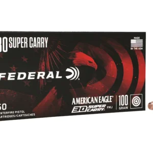 Federal American Eagle Ammunition 30 Super Carry 100 Grain Full Metal Jacket Box of 50