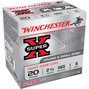 Winchester Super-X Heavy Game Load Ammunition 20 Gauge 2-3/4" 1 oz #6 Shot Box of 25