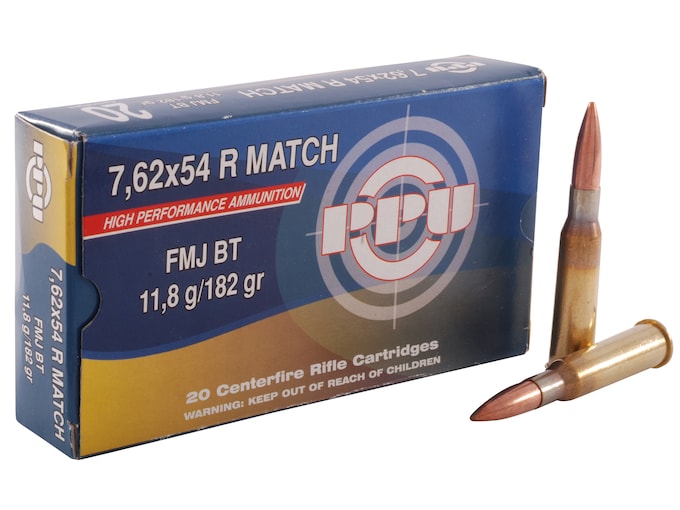 Prvi Partizan Match Ammunition 7.62x54mm Rimmed Russian 182 Grain Full Metal Jacket Box of 20
